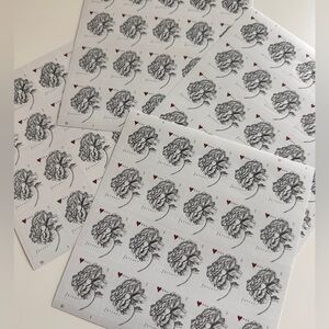 4 Sheets - Vintage Rose USPS Forever Stamp - 80 stamps total